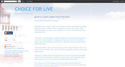 Desktop Screenshot of choiceforlive.blogspot.com