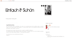 Desktop Screenshot of einfachundschoen.blogspot.com