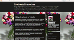 Desktop Screenshot of modosemaneiras.blogspot.com