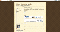 Desktop Screenshot of moneygeneratingarticles.blogspot.com
