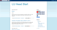 Desktop Screenshot of luheadstart.blogspot.com