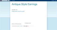 Desktop Screenshot of antiquestyleearrings.blogspot.com