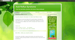 Desktop Screenshot of acidrefluxsyndromeinfo.blogspot.com