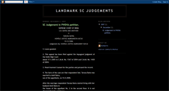 Desktop Screenshot of landmarkscjudgements.blogspot.com