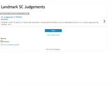 Tablet Screenshot of landmarkscjudgements.blogspot.com