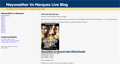 Desktop Screenshot of mayweathervsmarquezonline.blogspot.com