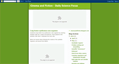 Desktop Screenshot of cinemaandfictionscience.blogspot.com