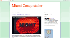 Desktop Screenshot of miamiconquistador.blogspot.com