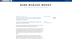 Desktop Screenshot of kidsmakingmoneytutorials.blogspot.com