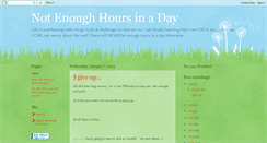 Desktop Screenshot of notenoughhoursinaday.blogspot.com