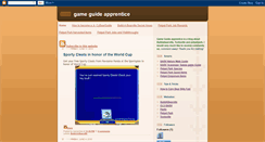 Desktop Screenshot of gameguideapprentice.blogspot.com