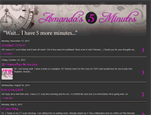 Tablet Screenshot of amandas5minutes.blogspot.com