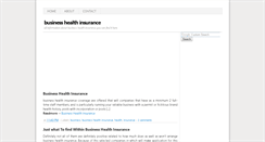 Desktop Screenshot of businesshealthinsurance.blogspot.com