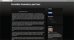 Desktop Screenshot of invisiblehomelessparttwo.blogspot.com