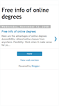 Mobile Screenshot of freeinfoonlinedegrees.blogspot.com