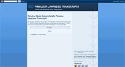 Desktop Screenshot of pimsleurtranscripts.blogspot.com