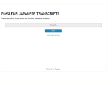 Tablet Screenshot of pimsleurtranscripts.blogspot.com