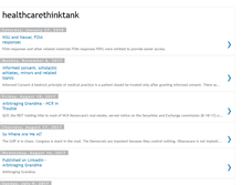 Tablet Screenshot of healthcarethinktank.blogspot.com