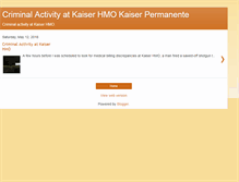 Tablet Screenshot of criminal-activity-at-kaiser-hmo.blogspot.com