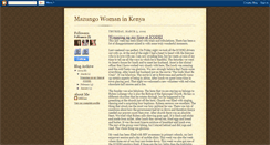 Desktop Screenshot of mazungowomaninkenya.blogspot.com