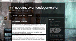 Desktop Screenshot of freepsnnetworkcodegenerator.blogspot.com