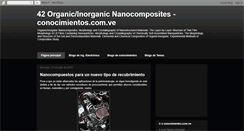 Desktop Screenshot of conocimientosnanocomposites.blogspot.com