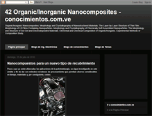 Tablet Screenshot of conocimientosnanocomposites.blogspot.com