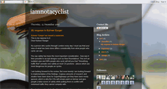 Desktop Screenshot of iamnotacyclist.blogspot.com