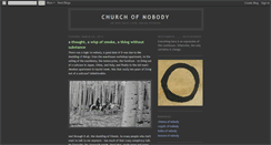 Desktop Screenshot of churchofnobody.blogspot.com