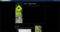 Desktop Screenshot of kiwicrossings.blogspot.com