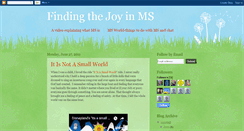 Desktop Screenshot of findingthejoyinms.blogspot.com
