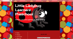 Desktop Screenshot of littleladybuglearners.blogspot.com