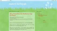 Desktop Screenshot of materitarbiyahkita.blogspot.com