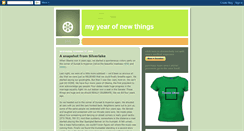 Desktop Screenshot of myyearofnewthings.blogspot.com