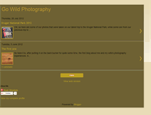 Tablet Screenshot of gowildphotography.blogspot.com
