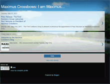 Tablet Screenshot of maximuscrossbows.blogspot.com