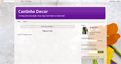 Desktop Screenshot of cantinhodecor.blogspot.com