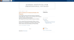 Desktop Screenshot of eisnerinstitute.blogspot.com