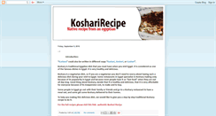 Desktop Screenshot of kosharirecipe.blogspot.com