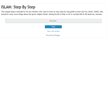 Tablet Screenshot of islamstepbystep.blogspot.com