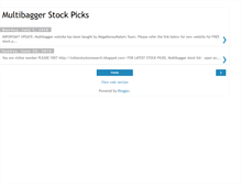 Tablet Screenshot of multibaggerstockpicks.blogspot.com