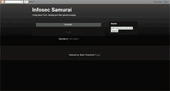 Desktop Screenshot of infosecsamurai.blogspot.com