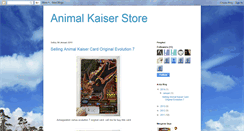 Desktop Screenshot of animal-kaiser-store.blogspot.com