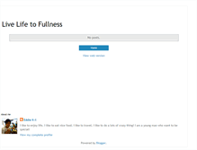Tablet Screenshot of livelife2fullness.blogspot.com