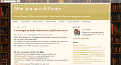 Desktop Screenshot of mon-annuaire-litteraire.blogspot.com