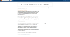 Desktop Screenshot of myrtlebeachdiningcritic.blogspot.com