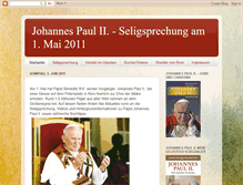 Tablet Screenshot of johannes-paul-ii.blogspot.com