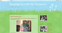 Desktop Screenshot of keepingupwiththehansens.blogspot.com