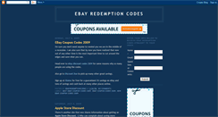 Desktop Screenshot of ebayredemptioncodes.blogspot.com