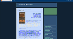 Desktop Screenshot of literaturaenhonduras.blogspot.com